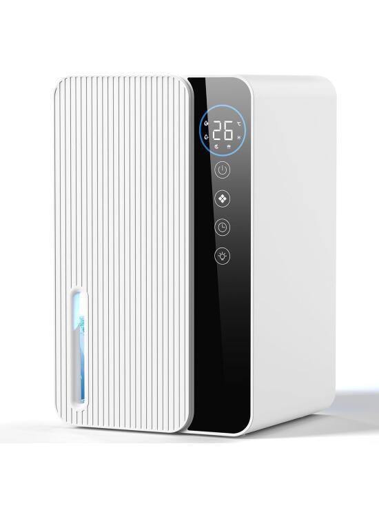Deshumificadores de Humedad 1800ML Deshumidificador Pequeño, Desumidifador Silencioso, Dehumidifier for Home con Función de Descongelación y Suspensión, Apagado Automático, 12H Timer