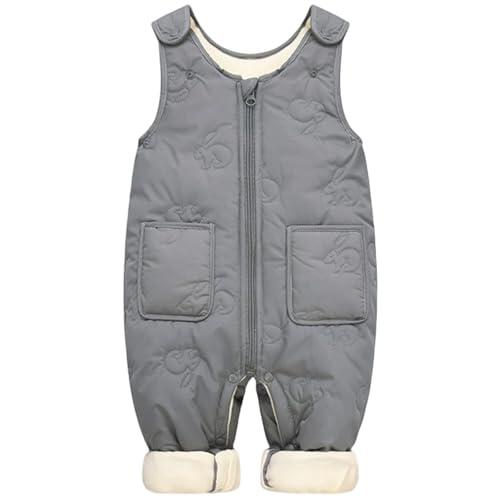 Puramala Pelele para bebé sin mangas con cremallera ligero para bebés y niños pequeños para primavera y verano, Style_j02 Gris, 12-18 Meses