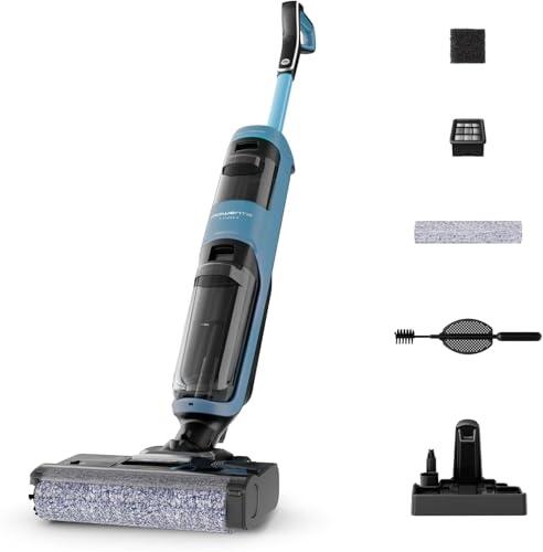 Rowenta X-Clean 2, Aspiradora Fregona Eléctrica Sin Cable, Azul Aqua | Tecnología Wet & Dry, Autolimpieza, Aspira y friega, Modos Eco/MAX, Ligera, Limpieza de Bordes, GZ2271