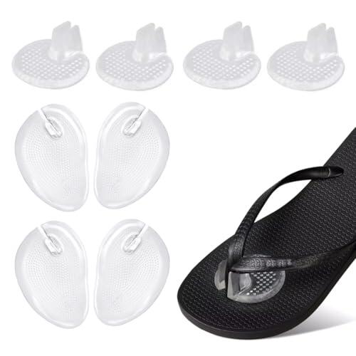 Protectores Dedos Pies Silicona, 4 Pares Almohadillas Antideslizantes para Dedos, Dediles de Silicona Reutilizables para Flip Flops y Sandalias