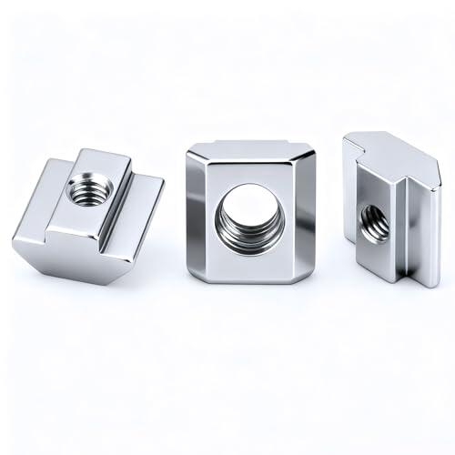 msymsyu 28 piezas de tuercas M8 M8 Tuercas correderas de acero al carbono T-Nut Riel para 30 series de ranura de extrusión, carril guía en la industria automotriz e industrial (plata)