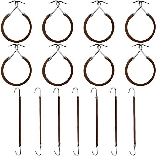 Chuangdi 15 Piezas Ganchos de Cola de Caballo Goma de Pelo Coletero con Ganchos Banda de Goma Elástica para Peinado Cabello Mujeres(Marrón)