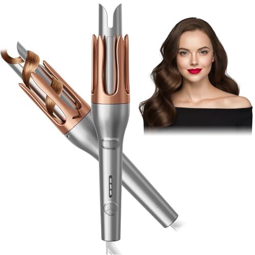 Anluomafuy Rizador de Pelo Automático, Rizador Pelo de Iones Negativos con 3 Temperaturas Ajustables, Portátil Moldeador Tenacilla de Pelo Automatico de 32mm para Cabello Largo, Antiquemaduras