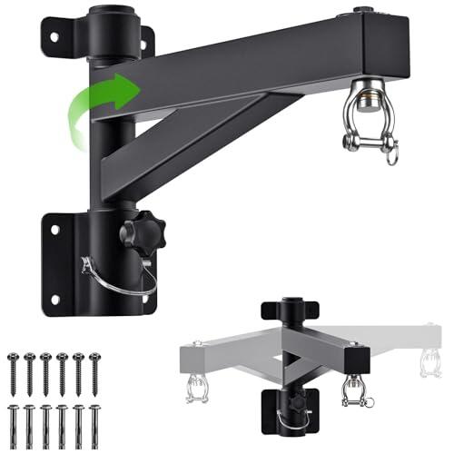 Kipika - Soporte para bolsa pesada de montaje en pared, rotativo, soporte para saco de boxeo de alta resistencia para gimnasio en casa al aire libre, longitud ajustable para saco de kickboxing, saco