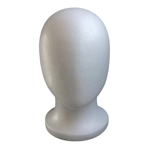 Genérico Cabezal de pelucas de espuma, pantalla de espuma de cabeza de maniquí, soporte cosmético para sombreros pelucas de gafas de sol