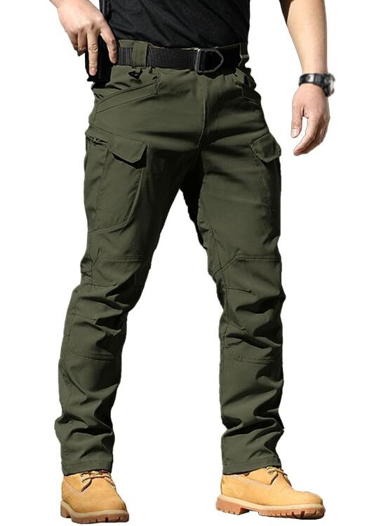 Generisch Pantalones de ocio para hombre, elásticos, pantalones de softshell, cómodos, ajustados, resistentes, ligeros, para senderismo, viajes, uso diario