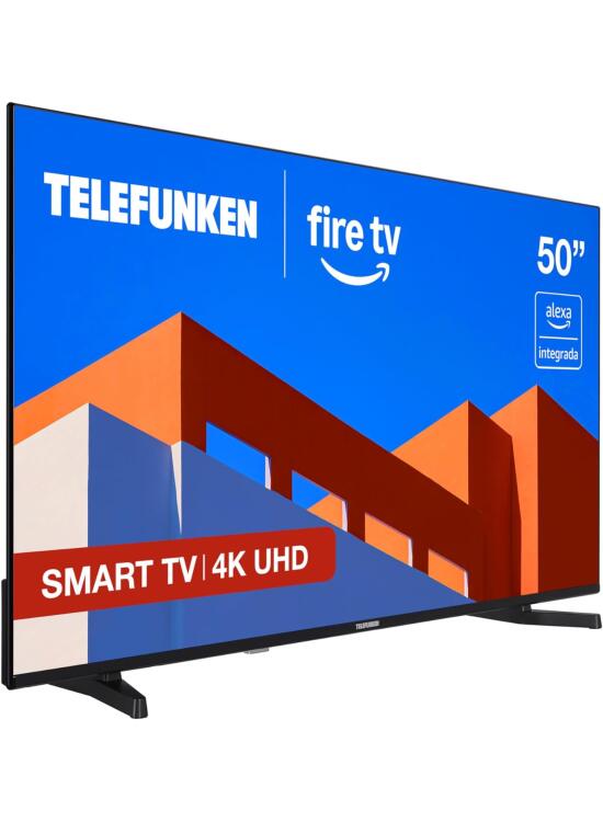 Telefunken 50FTV825, 50 Pulgadas 4K UHD, Smart TV Fire OS, HDR10, MEMC, Compatible con Alexa, Dolby Atmos, Apple AirPlay, Bluetooth