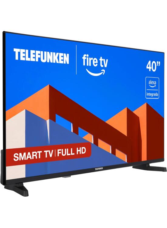Telefunken 40FTV825, 40 Pulgadas Full HD, Smart TV Fire OS, HDR10, Alexa Integrado, Control por Voz, Dolby Audio, Apple AirPlay, Bluetooth