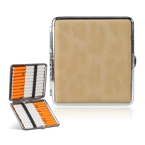 Kytpyi Pitilleras para Cigarrillos, Pitillera Tabaco de Liar, Resistente a la humedad Estampado de leopardo Cuero Pitillera para 20 Cigarrillos, para Vida Diaria, Actividad Empresarial (Marrón)