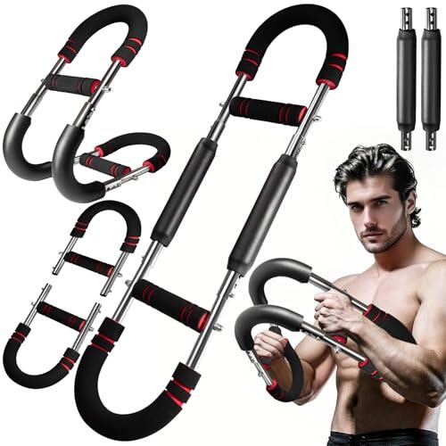 Twister - Entrenador de brazos ajustable en 3 niveles (30-50 kg/70-110 lb), twister portátil con diseño desmontable, entrenador de pecho para hombres y mujeres para el hogar