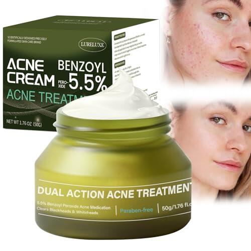50g Crema Facial Anti Acné,Crema para Piel con Tendencia Acneica,Reduce las Imperfecciones y los Granos,limpiar los poros,mejorar la apariencia de los defectos,Reduce el enrojecimiento Acné