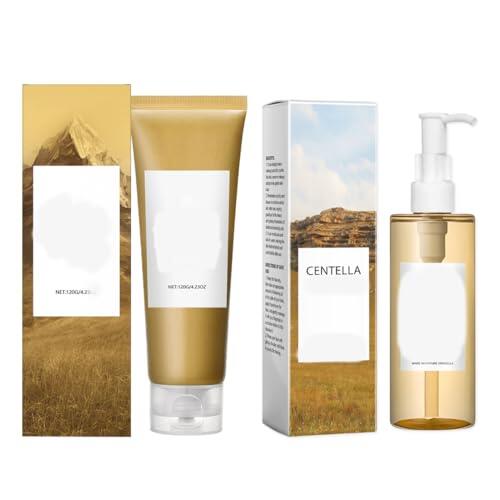 Centella Cleansing Oil+ Centella Limpiador facial, Aceite Limpiador Facial Coreano, Extracto de Centella Asiática de Madagascar, Doble Limpieza Facial Cleansing Oil, Aceite Desmaquillante Facial