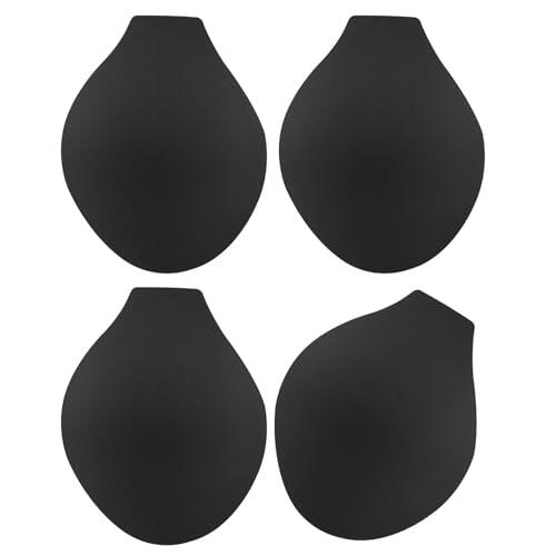 jiingekk - Juego de 4 almohadillas para traje de baño para hombre, esponjas, transpirables, para piscina, playa, deportes, actividades para hombres, almohadillas de baño, Negro, talla �nica