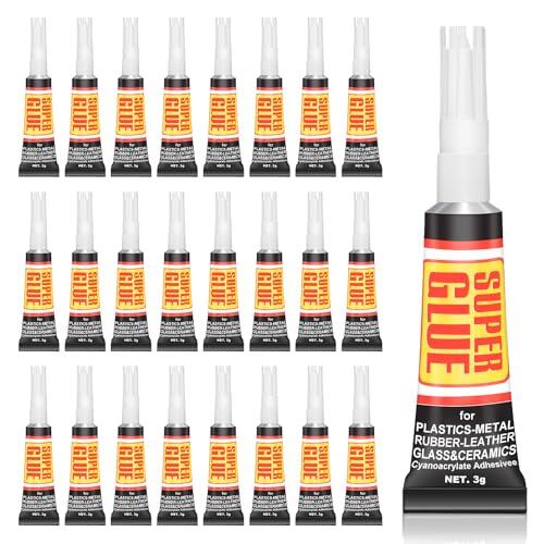 Flintronic Pegamento Instantáneo para Zapatos y Cuero, 24 Frascos 3g Pegamento Fuerte, Pegamento Extrafuerte para Todo, para Calzado, Cuero, Caucho, Goma, Reparación Rápida y Flexible