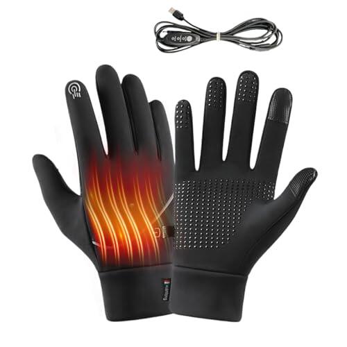 Genérico Guantes De Trabajo Calefactables | Guantes Calentadores para Conducir - Mitones con Pantalla Táctil Y Calefacción USB para Desplazamientos Fríos Esquí Snowboard