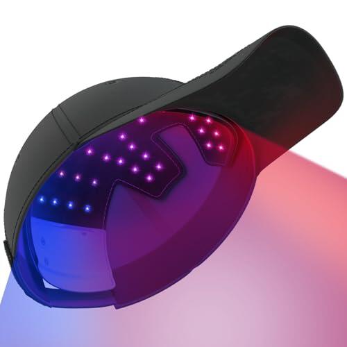 iKeener Gorro de Luz Roja para el Crecimiento del Pelo, Casco Recargable de 3 Longitudes de Onda con Panel Desmontable, Acelerar Crecimiento Cabello y Anticaida Cabello para Mujer y Hombre