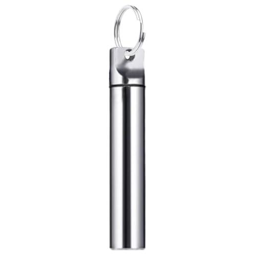 Case de palpín de portátil: contenedor de Palillos de Mini de Bolsillo, Tubo de Aluminio | Organizador de selección de higiénicos con Llavero para Casas de Viaje Cafes