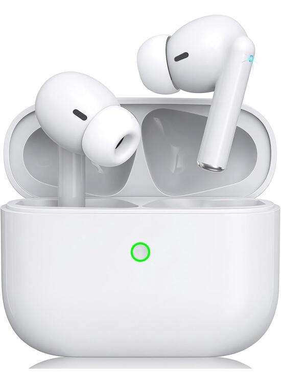 Auriculares Inalámbricos Bluetooth 5.4, Cascos Inalámbricos con Funda de Carga, Sonido Estéreo de Alta Fidelidad, Impermeables IPX8, Tiempo de Reproducción 48 Horas, Control Inalámbrico