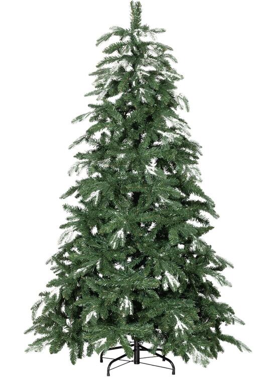 HOMCOM Árbol de Navidad Artificial 180 cm, Ramas Realistas con Efecto Nieve, Árbol de Navidad con Soporte de Acero, Base Plegable, Montaje Rápido, Decoración Navideña para Hogar, Fiesta