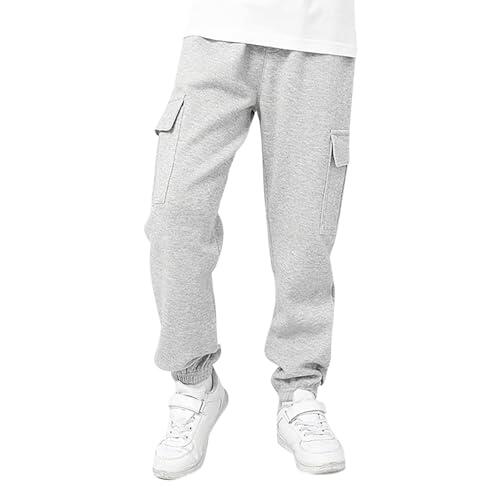 Generisch Pantalones de exterior para niños y niñas, leggings de moda otoñales, elásticos, cómodos, suaves, transpirables, libertad de movimiento, modernos, Gris claro., 6-7 años