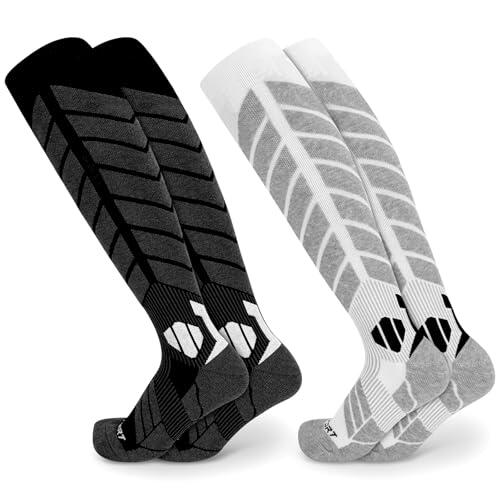 Vasmeiy Calcetines de Esquí de Lana Merino Unisex para Hombre & Mujer Calcetines de Esquí Térmicos de Lana Merino Calcetines para La Nieve Calcetines Ski para Snowboard y Deportes Al Aire Libre