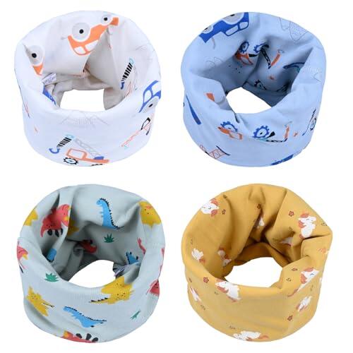 ZYUPHY Bufanda Niños Pañuelo Cuello Bufanda de Algodón Calentador de Cuello Otoño Invierno Multipropósito A Prueba De Viento Cálido para Niños y Niñas