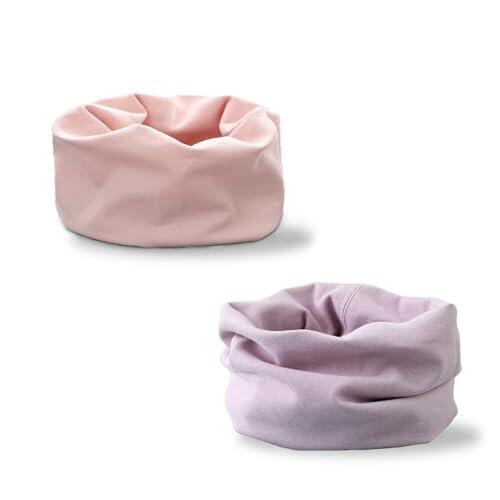 2 piezas de bufanda de bucle para niños de algodón para otoño e invierno, bufanda de cuello para bebé, calentita para niñas y niños, W22/L40