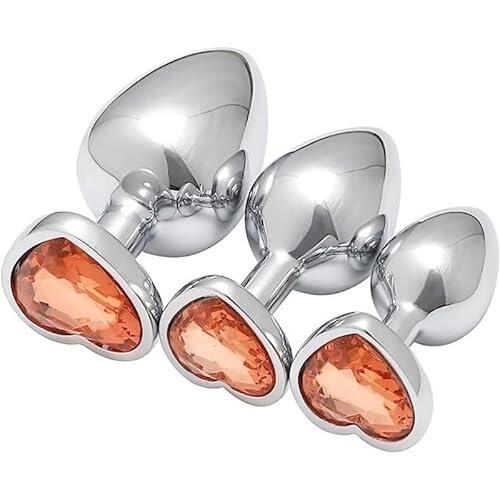 ZeeKoug Conjunto de 3 Piezas con 3 tamaños Diferentes, Accesorio de Entrenamiento de Elasticidad de Cadera Mejorada, Forma de corazón Naranja, Regalo de Pareja