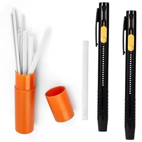 Fukaisu 23uds Juego de Rotulador Tela Borrable Calor, Incluye 2 Marcadores de Tela Borrables 20 Recambios y 1 Caja Recarga Bolígrafo para Tejidos Punto Algodón Herramientas Costura Hacer Tú Mismo
