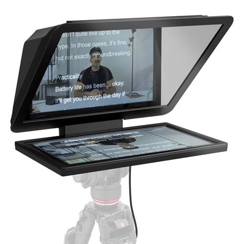 Elgato Prompter XL - Teleprompter Profesional con Pantalla Desmontable, Monitor videoconferencia, para cámaras DSLR, mirrorless, Studio - conexión USB‑C 3.2, para PC & Mac