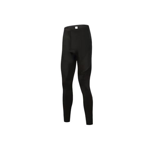 ZNJAMN Culotte con Tirantes De Ciclismo Winter Cycling Pants Classic Black Thermal Fleece Long Bib Men's Bicycle Riding Shorts Sports Running para Ciclismo(Black Pants,M)