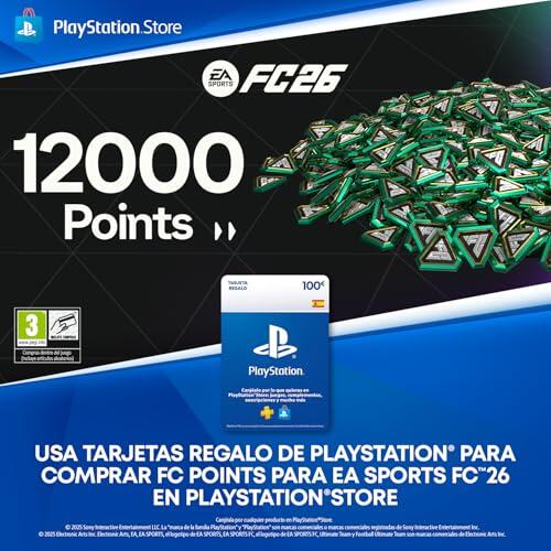 100 € Tarjeta Regalo de PlayStation Store I 12000 puntos FC I Código de descarga para PS4/PS5 I Cuenta española