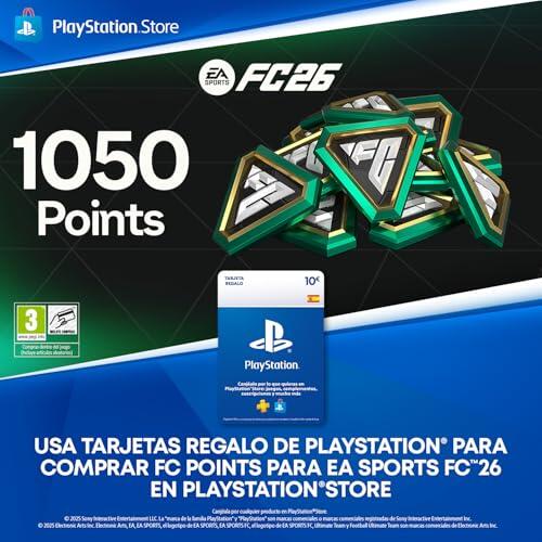 10 € Tarjeta Regalo de PlayStation Store I 1.050 puntos FC I Código de descarga para PS4/PS5 I Cuenta española