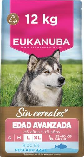 Nutrición avanzada para perros senior de razas grandes: Análisis del pienso Eukanuba sin cereales con pescado