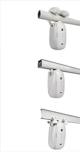 Gdfnmogo Motor de apertura de cortinas eléctrico 3 en 1 con control remoto, compatible con varillas romanas, rieles en forma de U y rieles en forma de I, batería recargable de 4000 mAh para hasta (1