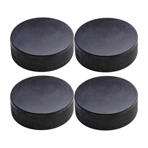 ycezw Pucks De Hockey sobre Hielo Set - Pucks De De 4 Rodillos, Tamaño Estándar Oficial con 3 Pulgadas De Diámetro De Diámetro 1 Pulgada Equipo De Entrenamiento Interior De Color Duro De Espesor | Eq