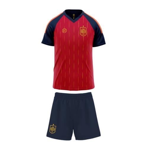RFEF - Réplica Oficial de la Primera Equipación de la Selección Española de Fútbol 2026 - Minikit Pantalón y Camiseta de España para Niño Unisex - 100% Poliester Transpirable - Talla 10 Años