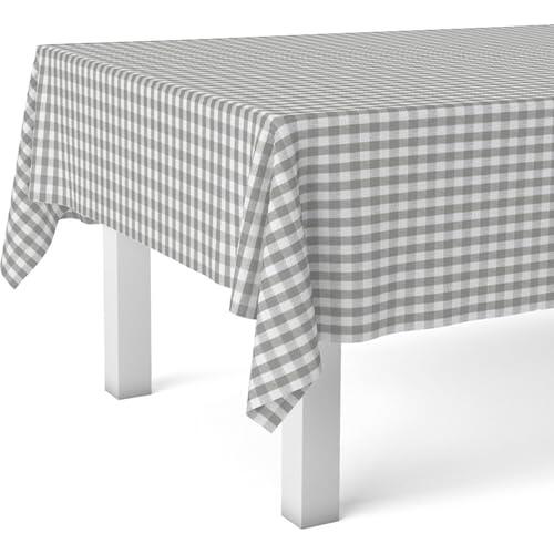 Mantel Hule Vichy Gris ECOMMERC3: Protección y Estilo Funcional para tu Mesa