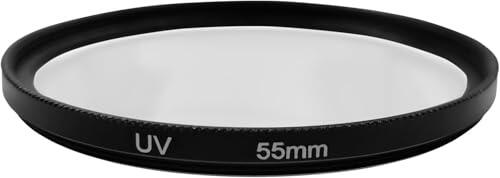 Filtro UV de 55mm, Compatible con Canon EOS R7 RF-S 18-150mm F3.5-6.3 es STM, EF-M 18-150mm f/3.5-6.3 es STM, RF-S 55-210mm F5-7.1 es STM, EF-M 11-22mm f/4-5.1 6 es STM, Hxdzieory