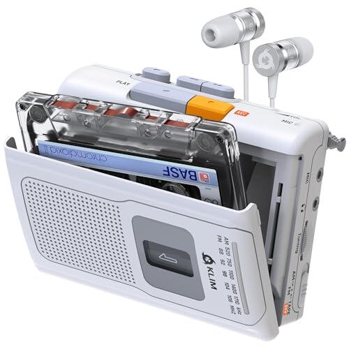 K8 Reproductor Cassette con Radio Am-FM, Micrófono y Altavoz Integrados