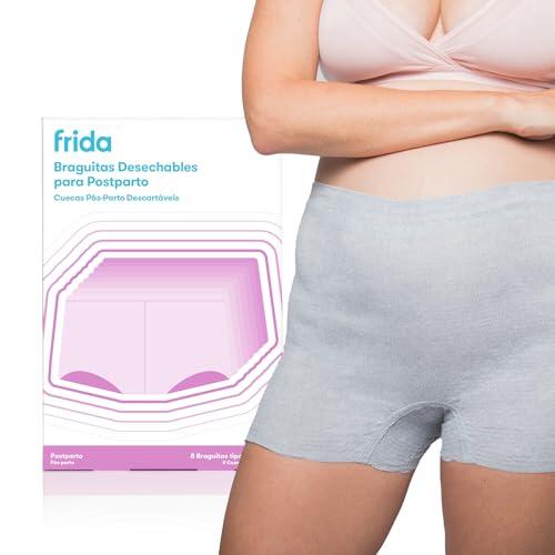 FridaMom Braguitas Postparto Desechables, Pack de 8, Sin Costuras, Microfibra y Elastano, Cintura Alta, Sin Látex, Sin Malla, para Recuperación Post Parto Vaginal o Cesárea