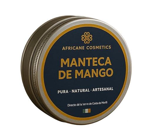 Manteca de Mango Natural, 125g, Hidratante Facial y Corporal, Tratamiento Capilar, Piel Sensible, Cosmética Natural Artesanal, Vegano