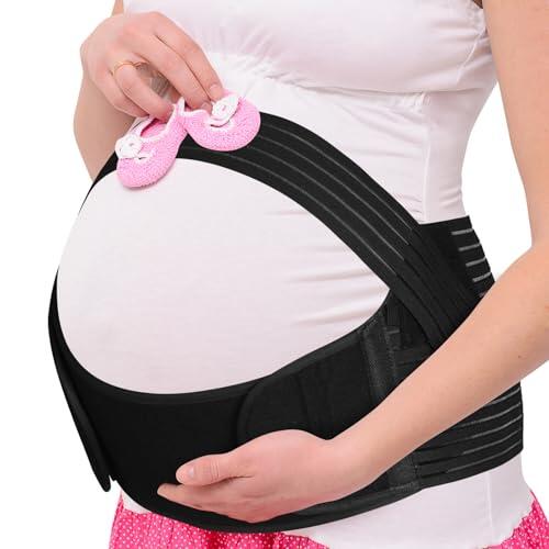 AUYAO Faja Embarazadas Sujeción, Cinturón de Maternidad Ajustable, Cinturón de Soporte Yoga Deportivo para Embarazo Suave y Transpirable, Cinturon Embarazada, Mantiene la Barriguita y la Espalda, B-L