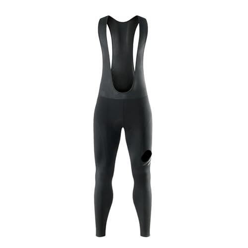 ZNJAMN Culotte con Tirantes De Ciclismo Pantalones con Tirantes de Ciclismo for Hombre, Pantalones Cortos térmicos Reflectantes for Invierno, Almohadilla Gel for, Largos para Ciclismo(Black,M)