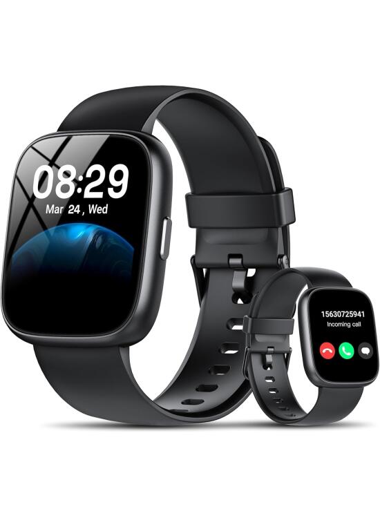 Reloj Inteligente Hombre con Alexa, 1,83" Smartwatch con Llamadas, Notificaciones, 110+ Modos Deportivos, Esfera DIY, Pulsómetro/Podómetro/Monitor de Sueño, Impermeable IP68 Pulsera para Android iOS