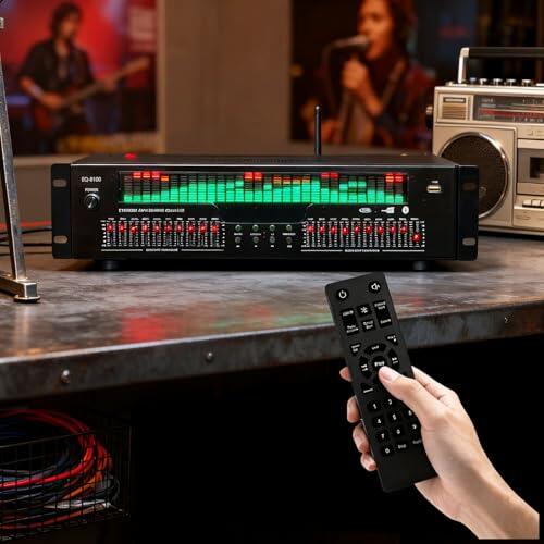 Ecualizador, 31 Bandas Ecualizador Gráfico Estéreo Profesional Analizador de Espectro Procesador de Sonido Sistema de Sonido Reducción de Ruido Optimización de Sonido para Estudio de Grabación