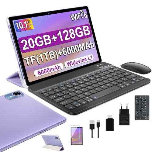 Tablet Android 10.1 con Teclado y Ratón, 20GB+128GB, Octa-Core