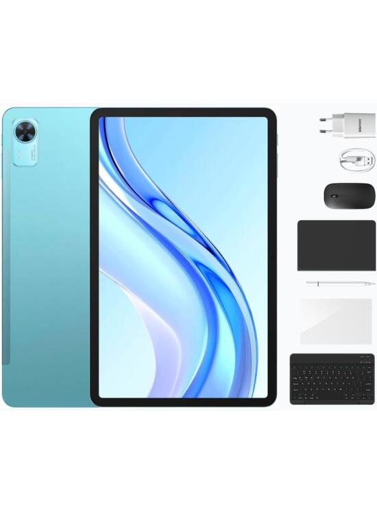 DOOGEE Tab E3 Plus VIP Edition | 12" FHD + 90 Hz IPS Pantalla | 32 GB RAM + 256 GB (Ampliable hasta 2 TB) | cámara de 13 MP + 5 MP | Altavoz Quad | Wi-Fi 5 | 4G LTE | 2 años de garantía | Peine Azul