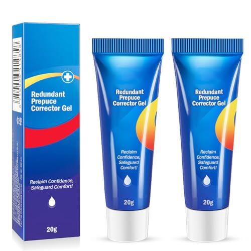 2 piezas Gel Corrector de Fimosis,Gel Corrector para el Estrechamiento del Prepucio,GEL Corrector para el Exceso de Prepucio,Ungüento para la Fimosis,Ingredientes Naturales,Hidratante,Rápido y Suave