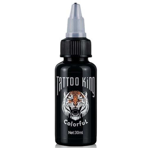 Tinta Tatuaje 1oz(30ml), Profesional Negra Puro Tattoo Ink Black, Tinta para Tatuaje para Artistas y Principiantes